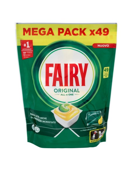 fairy all in one detersivo per lavastoviglie - 49 capsule - lemon: tuttocasashop.live: pulizia e cura della casa