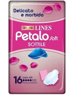 lines petalo soft assorbenti igienici - 16pz - con ali: tuttocasashop.live: igiene e cura della persona
