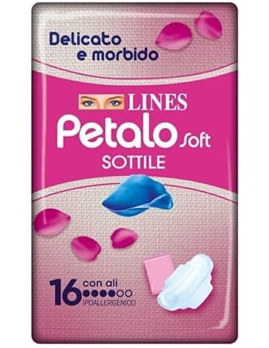 lines petalo soft assorbenti igienici - 16pz - con ali: tuttocasashop.live: igiene e cura della persona