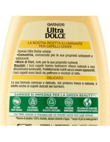 ultra dolce balsamo 200ml - camomilla illuminante e miele di fiori: tuttocasashop.live: igiene e cura della persona