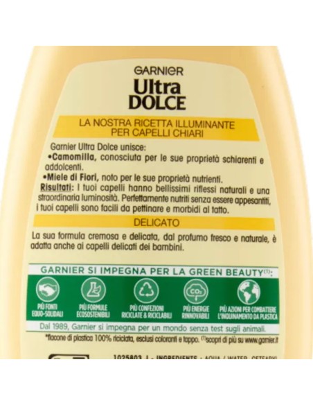 ultra dolce balsamo 200ml - camomilla illuminante e miele di fiori: tuttocasashop.live: igiene e cura della persona