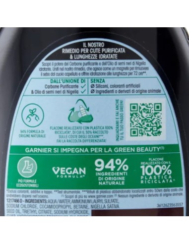 ultra dolce shampoo 250ml - carbone magnetico - cute grassa lunghezze secche: tuttocasashop.live: igiene e cura della persona