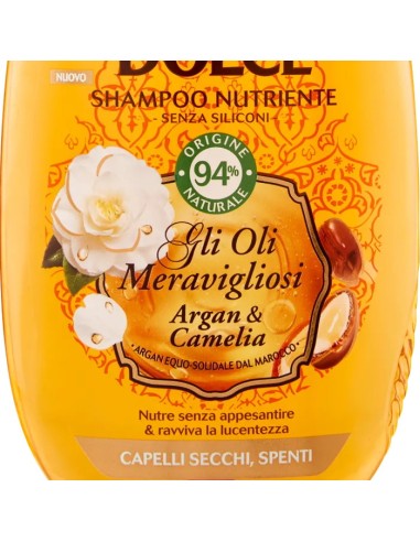 ultra dolce shampoo 250ml - gli oli meravigliosi argan & camelia - secchi: tuttocasashop.live: igiene e cura della persona