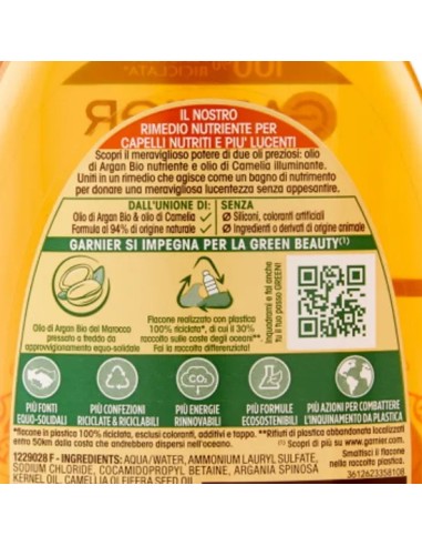 ultra dolce shampoo 250ml - gli oli meravigliosi argan & camelia - secchi: tuttocasashop.live: igiene e cura della persona