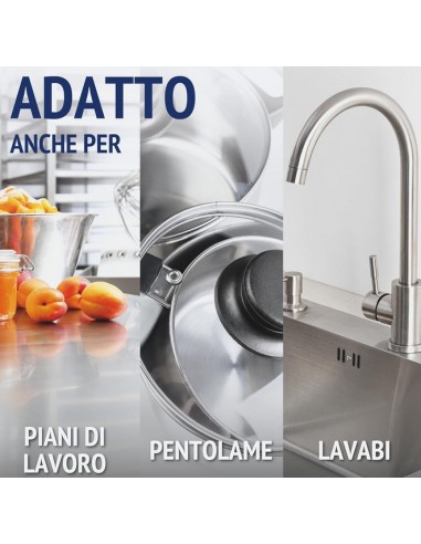 quasar acciaio detergente spray - 680ml - con erogatore: tuttocasashop.live: pulizia e cura della casa