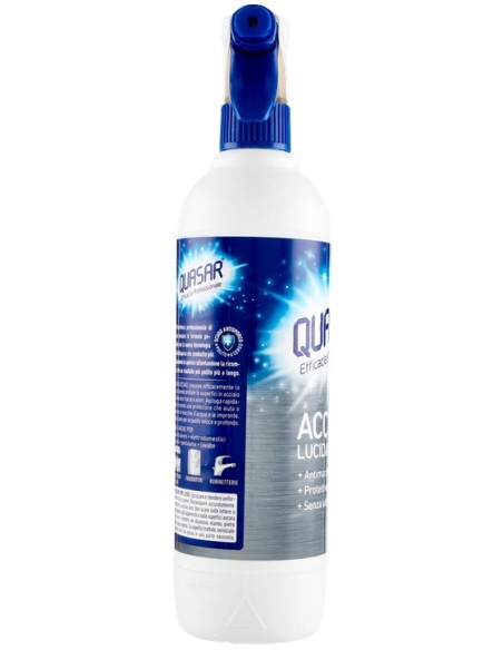 quasar acciaio detergente spray - 680ml - con erogatore: tuttocasashop.live: pulizia e cura della casa