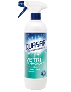 quasar vetri detergente spray - 680ml erogatore - con ammoniaca: tuttocasashop.live: pulizia e cura della casa