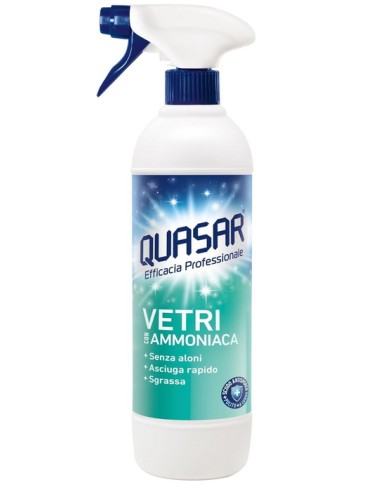 quasar vetri detergente spray - 680ml erogatore - con ammoniaca: tuttocasashop.live: pulizia e cura della casa