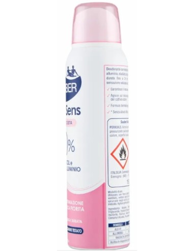 sauber deodorante spray 150ml deo sens - no alcool - senza sali di alluminio: tuttocasashop.live: igiene e cura della persona