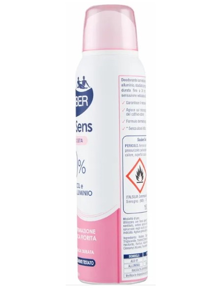 sauber deodorante spray 150ml deo sens - no alcool - senza sali di alluminio: tuttocasashop.live: igiene e cura della persona