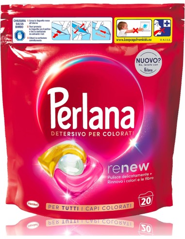 perlana renew color - 20 capsule di detersivo per tutti i capi colorati: tuttocasashop.live: prodotti per bucato e tessuti