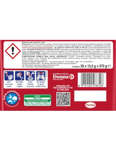 perlana renew color - 20 capsule di detersivo per tutti i capi colorati: tuttocasashop.live: prodotti per bucato e tessuti