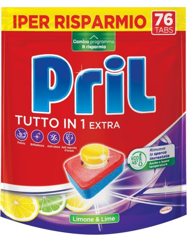 pril classico detersivo per lavastoviglie in pastiglie - 76 tabs: tuttocasashop.live: pulizia e cura della casa