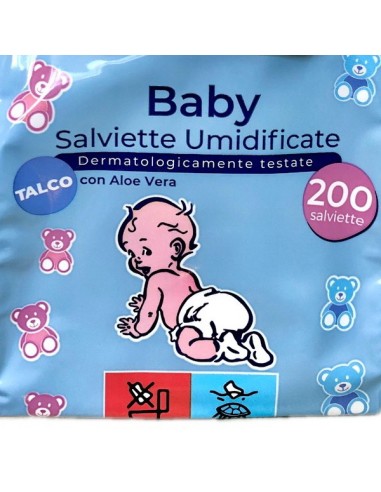 soffice salviettine imbevute - 200 pezzi - apertura pop-up - talco: tuttocasashop.live: igiene e cura della persona