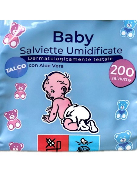 soffice salviettine imbevute - 200 pezzi - apertura pop-up - talco: tuttocasashop.live: igiene e cura della persona