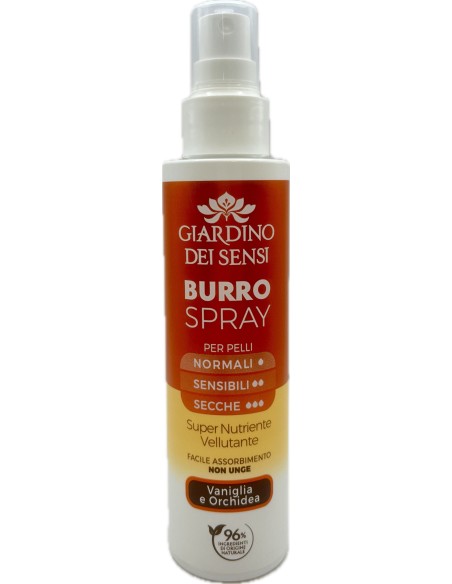 giardino dei sensi burro corpo spray - 150ml - vaniglia e orchidea: tuttocasashop.live: igiene e cura della persona