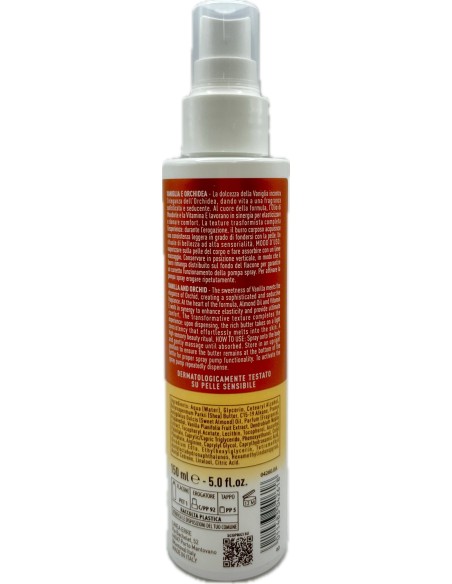 giardino dei sensi burro corpo spray - 150ml - vaniglia e orchidea: tuttocasashop.live: igiene e cura della persona