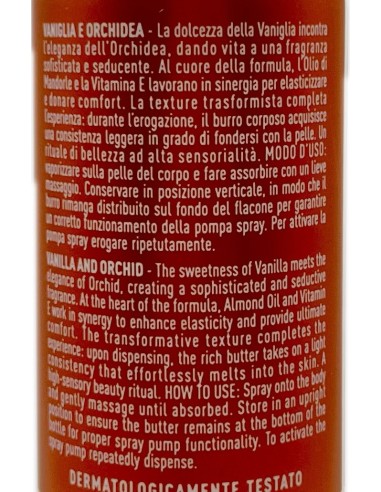 giardino dei sensi burro corpo spray - 150ml - vaniglia e orchidea: tuttocasashop.live: igiene e cura della persona