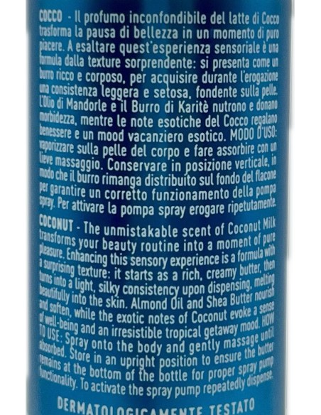 giardino dei sensi burro corpo spray - 150ml - cocco: tuttocasashop.live: igiene e cura della persona