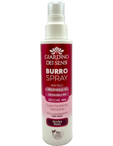 giardino dei sensi burro corpo spray - 150ml - ninfea rosa: tuttocasashop.live: igiene e cura della persona