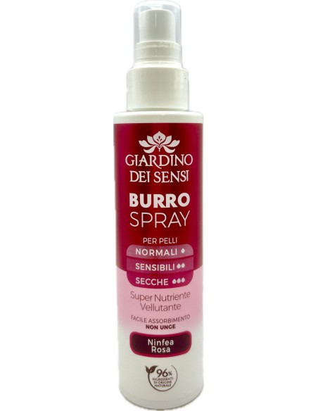 giardino dei sensi burro corpo spray - 150ml - ninfea rosa: tuttocasashop.live: igiene e cura della persona