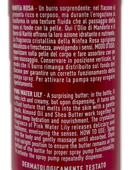 giardino dei sensi burro corpo spray - 150ml - ninfea rosa: tuttocasashop.live: igiene e cura della persona