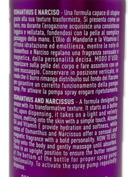 giardino dei sensi burro corpo spray - 150ml - osmanthus e narciso: tuttocasashop.live: igiene e cura della persona
