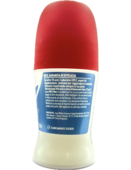 byly deodorante roll-on 50ml - 72h - for men: tuttocasashop.live: igiene e cura della persona