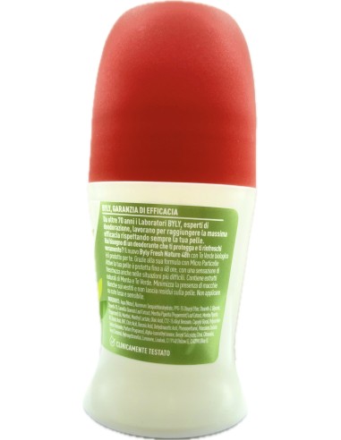 byly deodorante roll-on 50ml - 48h - fresh nature - te' verde: tuttocasashop.live: igiene e cura della persona