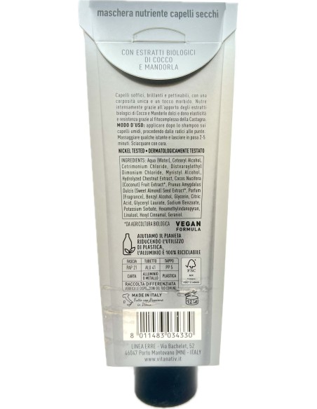 vitanativ professional maschera 150ml - nutriente per capelli secchi: tuttocasashop.live: igiene e cura della persona