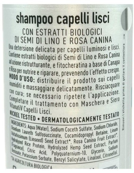 vitanativ professional shampoo 300ml - per capelli lisci: tuttocasashop.live: igiene e cura della persona