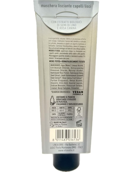vitanativ professional maschera 150ml - per capelli lisci - lisciante: tuttocasashop.live: igiene e cura della persona