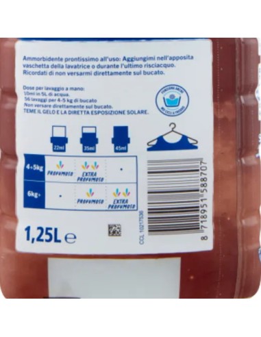 fabuloso ammorbidente per bucato - 56 lavaggi 1250ml - cocco: tuttocasashop.live: prodotti per bucato e tessuti