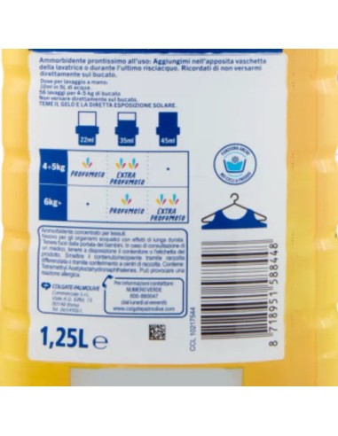 fabuloso ammorbidente per bucato - 56 lavaggi 1250ml - mandarino: tuttocasashop.live: prodotti per bucato e tessuti