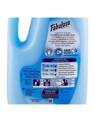 fabuloso ammorbidente 1500ml - 21 lavaggi - fresco mattino: tuttocasashop.live: prodotti per bucato e tessuti