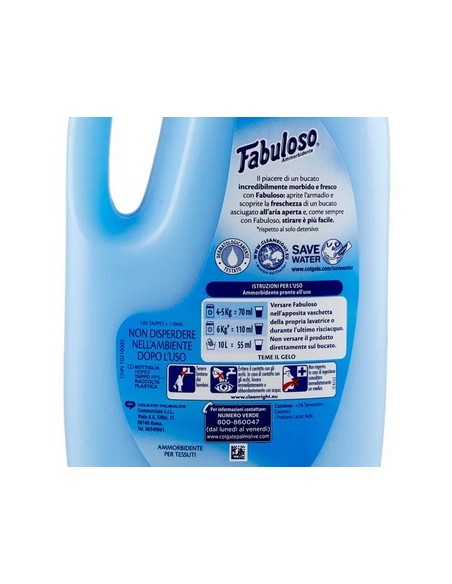 fabuloso ammorbidente 1500ml - 21 lavaggi - fresco mattino: tuttocasashop.live: prodotti per bucato e tessuti