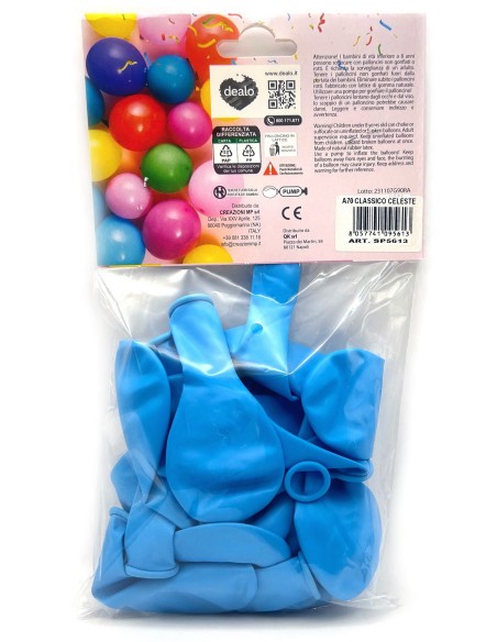 dealo 25 palloncini grandi gonfiabili - azzurri: tuttocasashop.live: carta & monouso