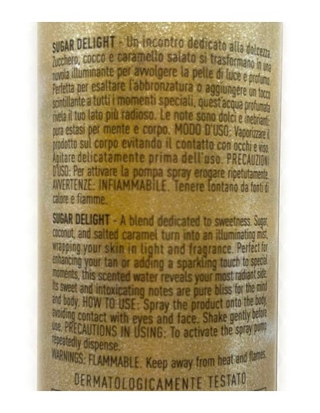 giardino dei sensi acqua corpo profumata illuminante 150ml - sugar delight: tuttocasashop.live: igiene e cura della persona