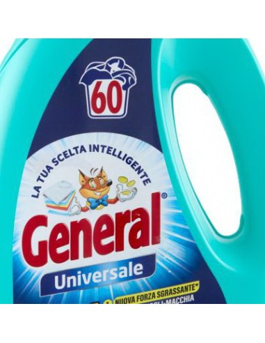 general detersivo lavatrice liquido 60 lavaggi 2400ml - universale: tuttocasashop.live: prodotti per bucato e tessuti