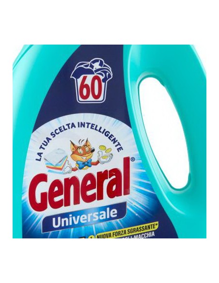 general detersivo lavatrice liquido 60 lavaggi 2400ml - universale: tuttocasashop.live: prodotti per bucato e tessuti