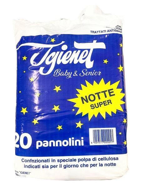 pannolini svedesi striscia notte - 20pz - incontinenza o post parto: tuttocasashop.live: igiene e cura della persona
