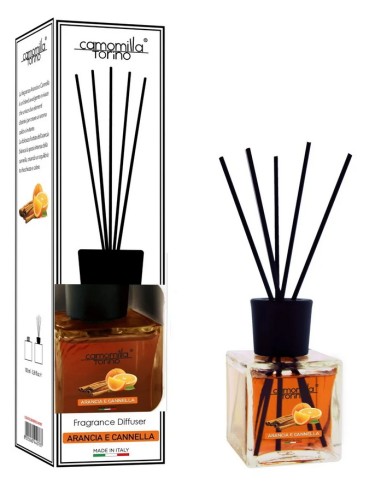 camomilla essenza profumo ambiente con bastoncini 500ml - arancia & cannella: tuttocasashop.live: pulizia e cura della casa