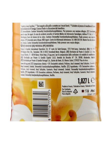 lenor ammorbidente concentrato 87 lavaggi 1827ml - oro & fiori: tuttocasashop.live: prodotti per bucato e tessuti