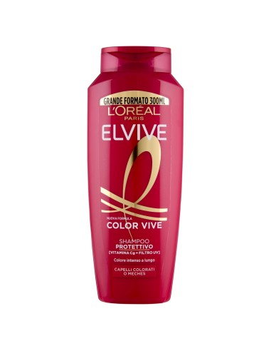 elvive l'oreal shampoo 300ml - color vive - per capelli colorati o meches: tuttocasashop.live: igiene e cura della persona