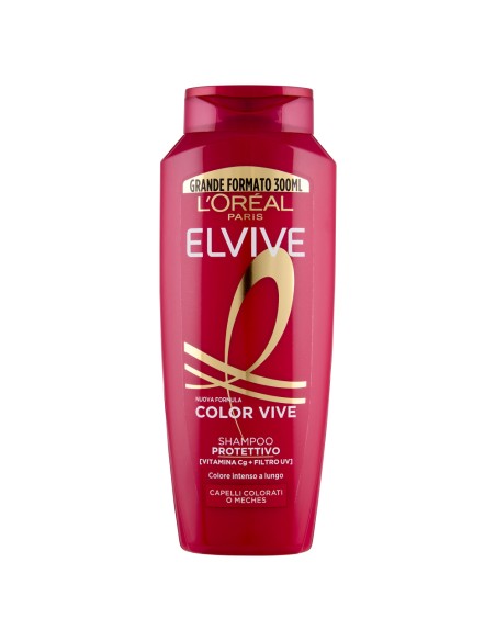 elvive l'oreal shampoo 300ml - color vive - per capelli colorati o meches: tuttocasashop.live: igiene e cura della persona