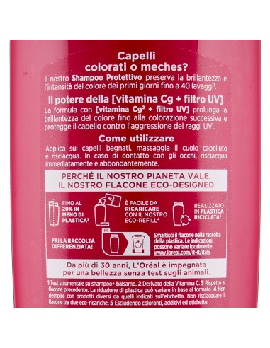 elvive l'oreal shampoo 300ml - color vive - per capelli colorati o meches: tuttocasashop.live: igiene e cura della persona