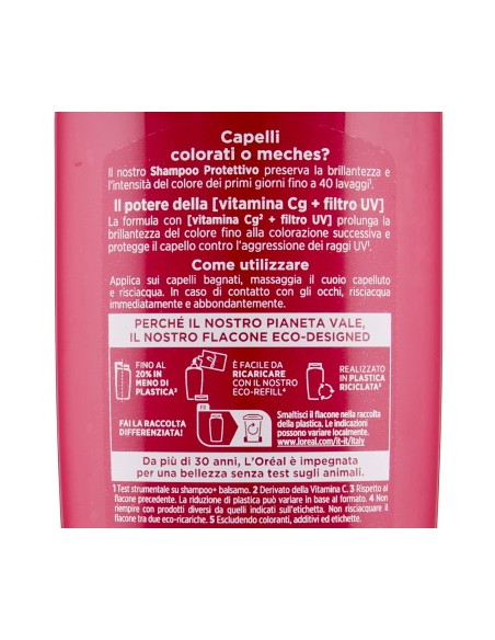 elvive l'oreal shampoo 300ml - color vive - per capelli colorati o meches: tuttocasashop.live: igiene e cura della persona