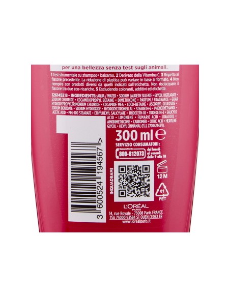 elvive l'oreal shampoo 300ml - color vive - per capelli colorati o meches: tuttocasashop.live: igiene e cura della persona