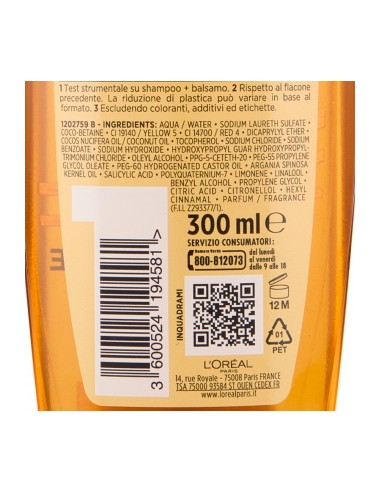 elvive l'oreal shampoo 300ml - liss intense - lisciante per capelli secchi: tuttocasashop.live: igiene e cura della persona