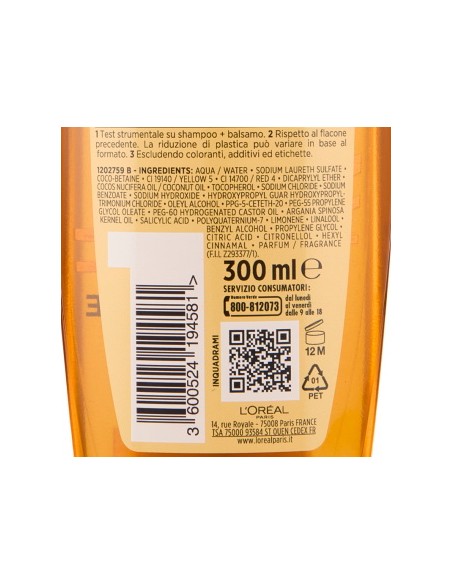 elvive l'oreal shampoo 300ml - liss intense - lisciante per capelli secchi: tuttocasashop.live: igiene e cura della persona